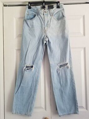 Levi's Women's Jeans 27x31 Blue 94 Baggy Silver Tab Distressed Light Wash Y2K